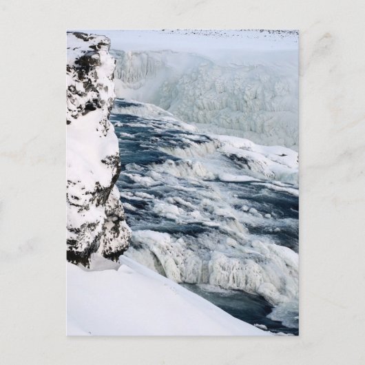 Gullfoss-Ikebound aus der Ferne Postkarte (Vorderseite)