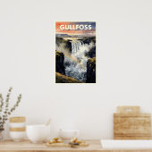 Gullfoss Island Vintage Reise Poster (Küche)