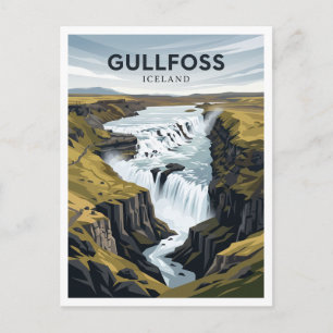 Gullfoss Reykholt Island Postkarte