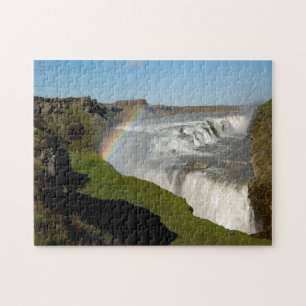 Gullfoss Wasserfall im Sommer Puzzle