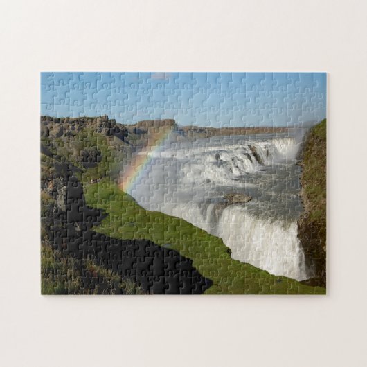 Gullfoss Wasserfall im Sommer Puzzle (Horizontal)