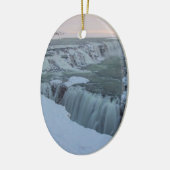 Gullfoss Wasserfall in Island Keramikornament (Links)