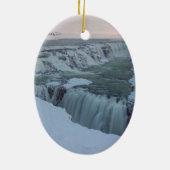 Gullfoss Wasserfall in Island Keramikornament (Hinten)