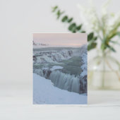 Gullfoss Wasserfall in Island Postkarte (Stehend Vorderseite)