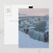 Gullfoss Wasserfall in Island Postkarte (Vorne/Hinten)