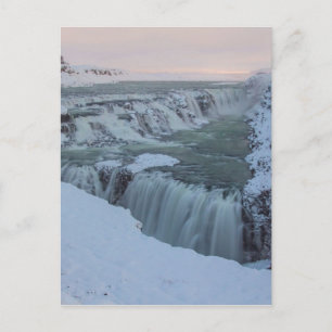 Gullfoss Wasserfall in Island Postkarte