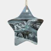 Gullfoss Wasserfall, Island Keramik Ornament (Rechts)