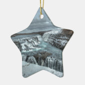 Gullfoss Wasserfall, Island Keramik Ornament (Links)