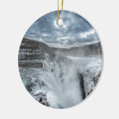 Gullfoss Wasserfall, Island Keramikornament (Links)