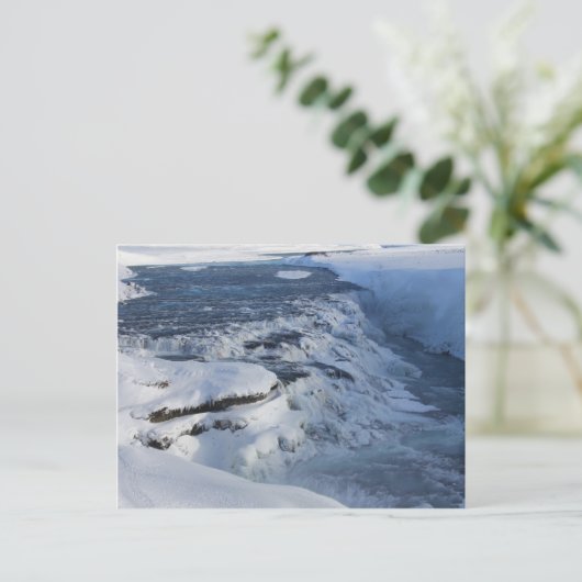 Gullfoss Wasserfall Postkarte (Stehend Vorderseite)