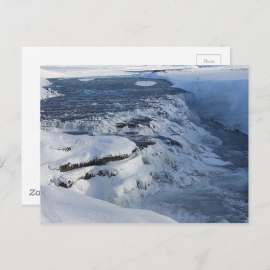 Gullfoss Wasserfall Postkarte (Vorne/Hinten)