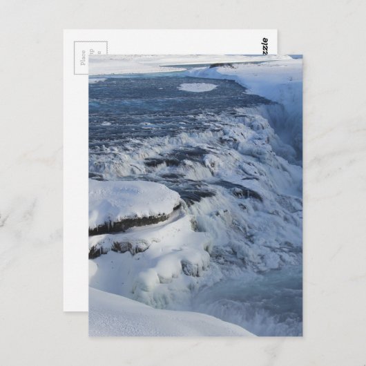 Gullfoss Wasserfall Postkarte (Vorne/Hinten)