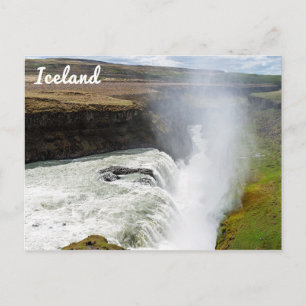 Gullfoss Wasserfall - Südwest Island Postkarte