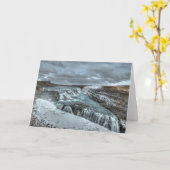 Gullfoss Waterfall, Island Karte (Gelbe Blume)
