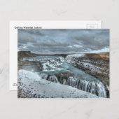 Gullfoss Waterfall, Island Postkarte (Vorne/Hinten)