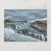Gullfoss Waterfall, Island Postkarte (Vorderseite)
