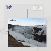 Gullfoss Waterfall, Island Postkarte (Vorne/Hinten)