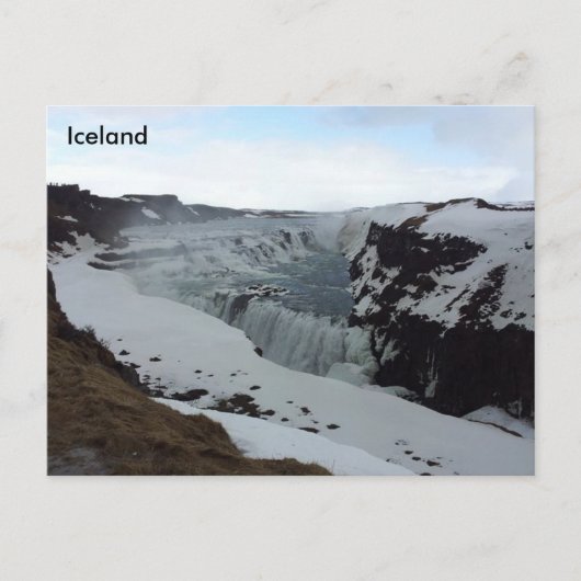 Gullfoss Waterfall, Island Postkarte (Vorderseite)