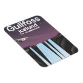 Gullfoss Waterfall Island Reiseplakat Magnet (Rechte Seite)