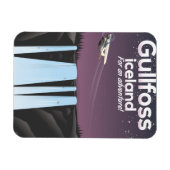 Gullfoss Waterfall Island Reiseplakat Magnet (Horizontal)