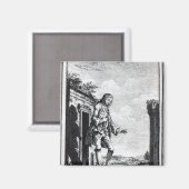 Gulliver unter den Lilliputianern Magnet (Vorderseite/Rückseite)