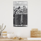 Gulliver wird von einem Bauer in Poster (Küche)