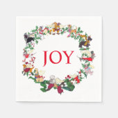 Gullivers Angels 12 Hunde von Weihnachtsbuch Napki Serviette (Vorderseite)