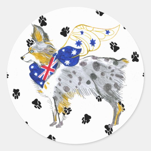 Gulliver's Angels Australian Shepherd Sticker (Vorderseite)
