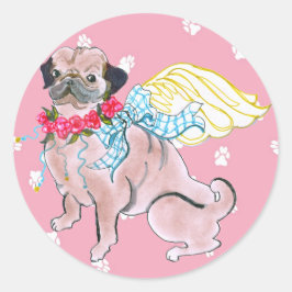 Gulliver's Angels Rosenknospe Mops Sticker