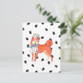 Gullivers Angels Shiba Inu Postcard Postkarte (Stehend Vorderseite)