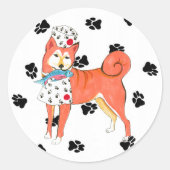 Gullivers Angels Shiba Inu Stickers (Vorderseite)