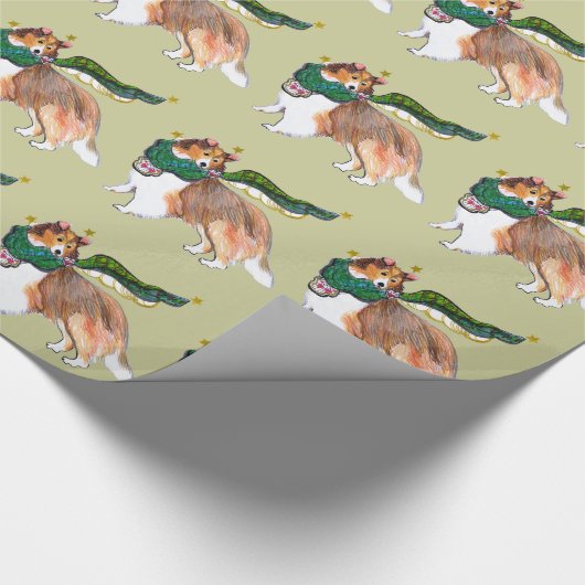 Gullivers Engel Sheltie Geschenk-Verpackung Geschenkpapier (Ecke)