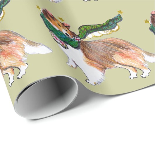Gullivers Engel Sheltie Geschenk-Verpackung Geschenkpapier (Rolleneckpunkt)