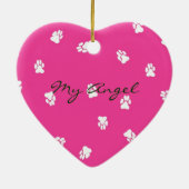 Gullivers Engelchihuahua-Keramik-Herz-Verzierung Keramik Ornament (Hinten)