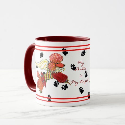 Gullivers Engels-Aprikosen-Pudel-Tasse Tasse (Vorderseite Links)