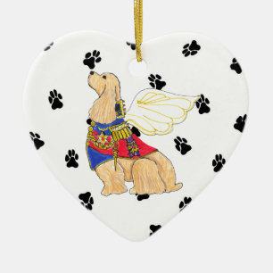 Gullivers Engels-Cockerspaniel-Keramik-Herz Keramikornament