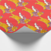 Gullivers Engels-golden retriever-Packpapier Geschenkpapier (Ecke)