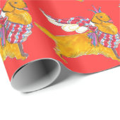 Gullivers Engels-golden retriever-Packpapier Geschenkpapier (Rolleneckpunkt)