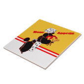 Gullivers Engels-Knochen Appetit Fliese Trivet (Seite)