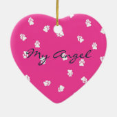 Gullivers Engels-Pudel-Keramik-Herz-Verzierung Keramikornament (Hinten)