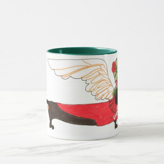 Gullivers Engels-schwarze Dackel-Tasse Tasse (Zentrum)