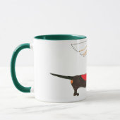 Gullivers Engels-schwarze Dackel-Tasse Tasse (Links)