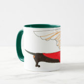 Gullivers Engels-schwarze Dackel-Tasse Tasse (Vorderseite Links)