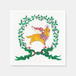 Gullivers goldener Retriever Weihnachts-Napkins Serviette