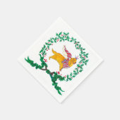 Gullivers goldener Retriever Weihnachts-Napkins Serviette (Ecke)