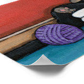 Gullivers Nickerchen - Whimsical Cat Print Poster (Ecke)