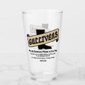 Gullivers Pizza & Restaurant, Chicago Glas (Vorderseite)