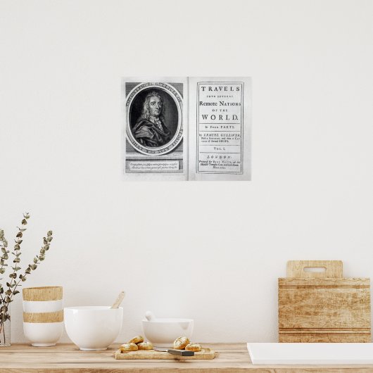 'Gullivers Reisen' von Jonathan Swift, 1726 Poster (Küche)