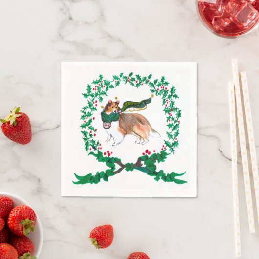 Gullivers Sheltie Christmas Napkins Serviette (Beispiel)