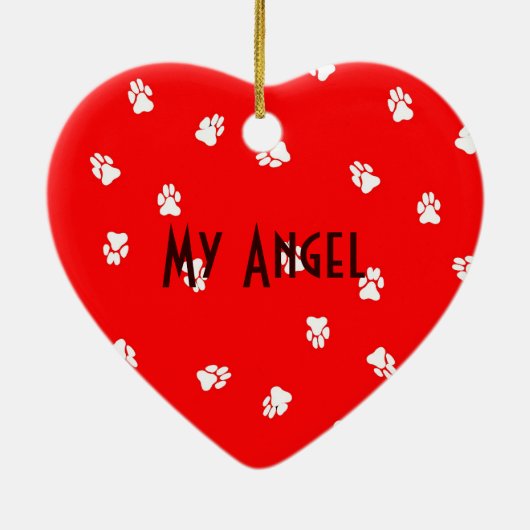 Gulllivers Knochen Appetit Keramik-Herz Keramik Ornament (Hinten)